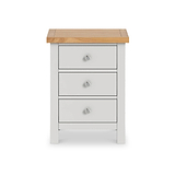 Farrow Grey XL Bedside Cabinet by Roseland Furniture - Front view