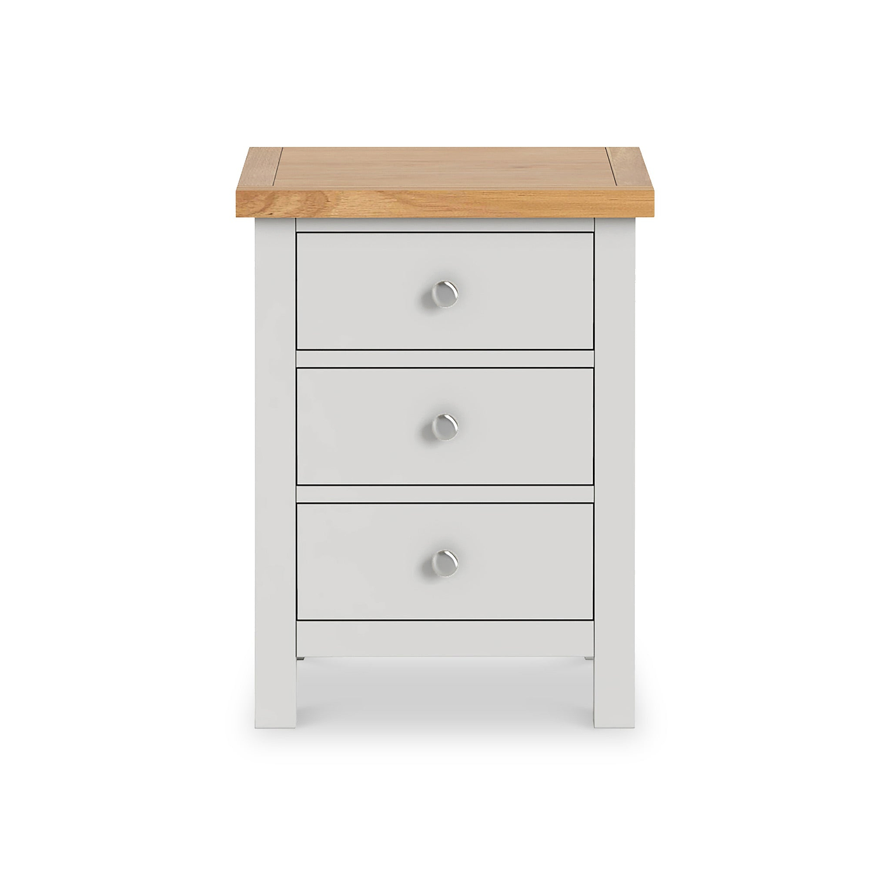 Farrow Grey XL Bedside Cabinet by Roseland Furniture - Front view