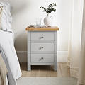 Farrow Grey XL Bedside Cabinet by Roseland Furniture - Lifestyle Shot