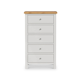 Farrow XL Grey 5 Drawer Tallboy Chest from Roseland Furniture