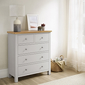 Farrow XL Grey 2 Over 3 Chest Of Drawers from Roseland Furniture - Lifestyle Shot