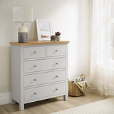 Farrow XL Grey 2 Over 3 Chest Of Drawers from Roseland Furniture - Lifestyle Shot