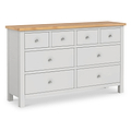 Farrow XL Grey 8 Drawer Wide Chest from Roseland Furniture