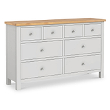 Farrow XL Grey 8 Drawer Wide Chest from Roseland Furniture