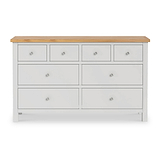 Farrow XL Grey 8 Drawer Wide Chest from Roseland Furniture