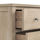Celine Oak 2 Over 3 Drawer Chest