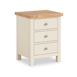 Farrow Cream XL Bedside Cabinet by Roseland Furniture - angle view