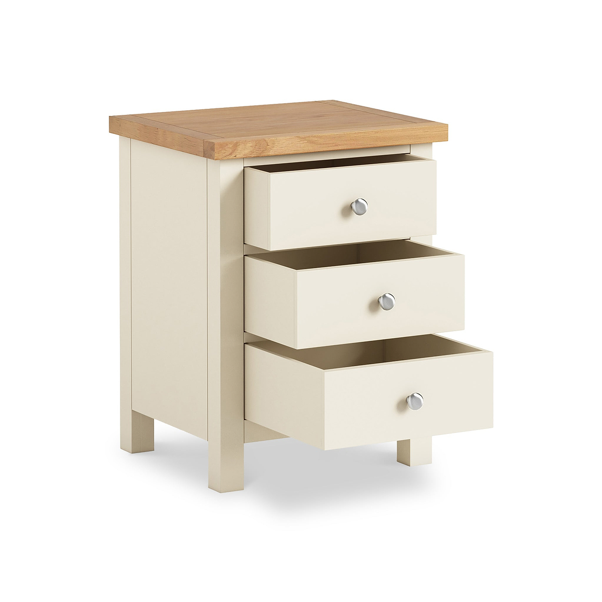 Farrow Cream XL Bedside Cabinet by Roseland Furniture - Drawers Open
