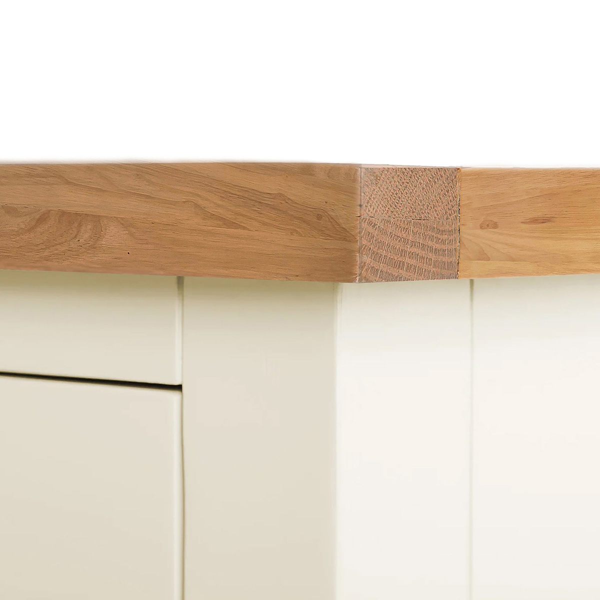 Farrow Cream XL Bedside Cabinet by Roseland Furniture - close up of wooden top