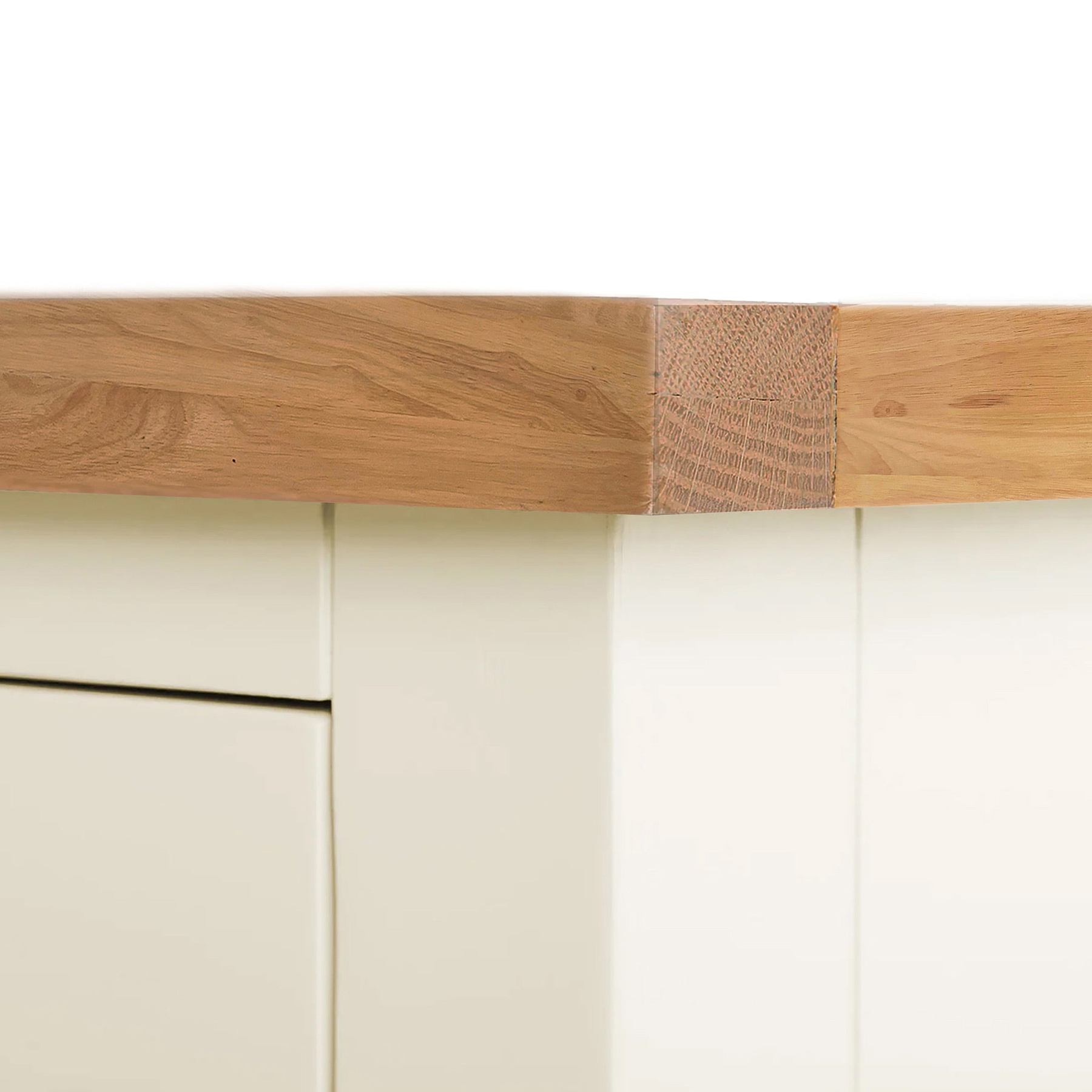 Farrow Cream XL Bedside Cabinet by Roseland Furniture - close up of wooden top