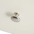 Farrow XL Cream 2 Over 3 Chest Of Drawers from Roseland Furniture - close up of silver knobs
