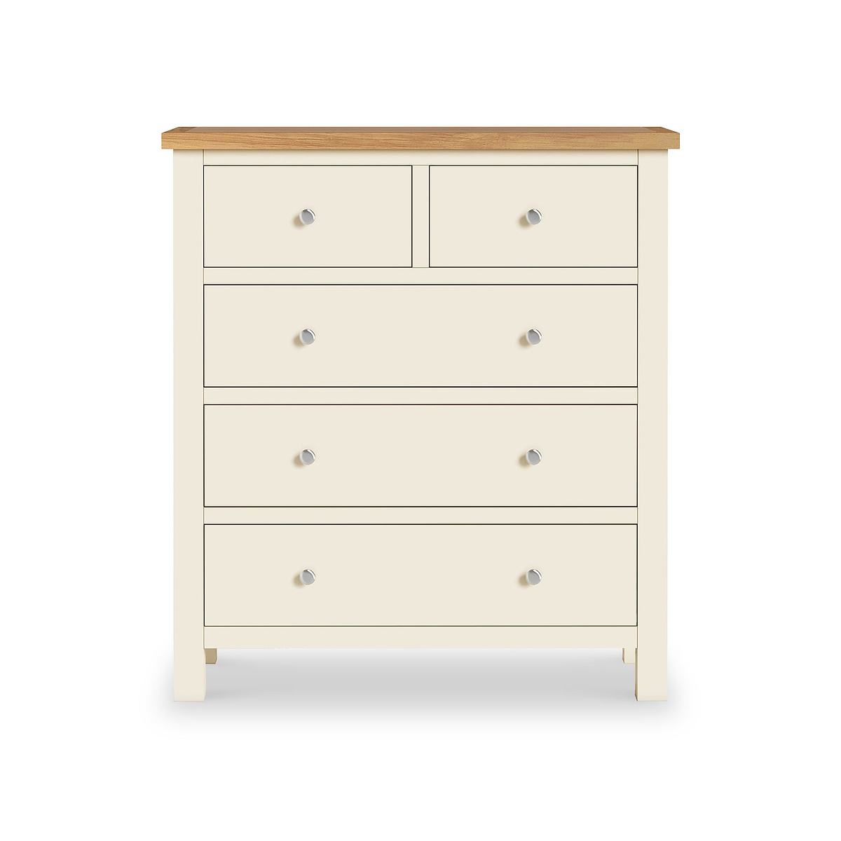 Farrow XL Cream 2 Over 3 Chest Of Drawers from Roseland Furniture - Front View
