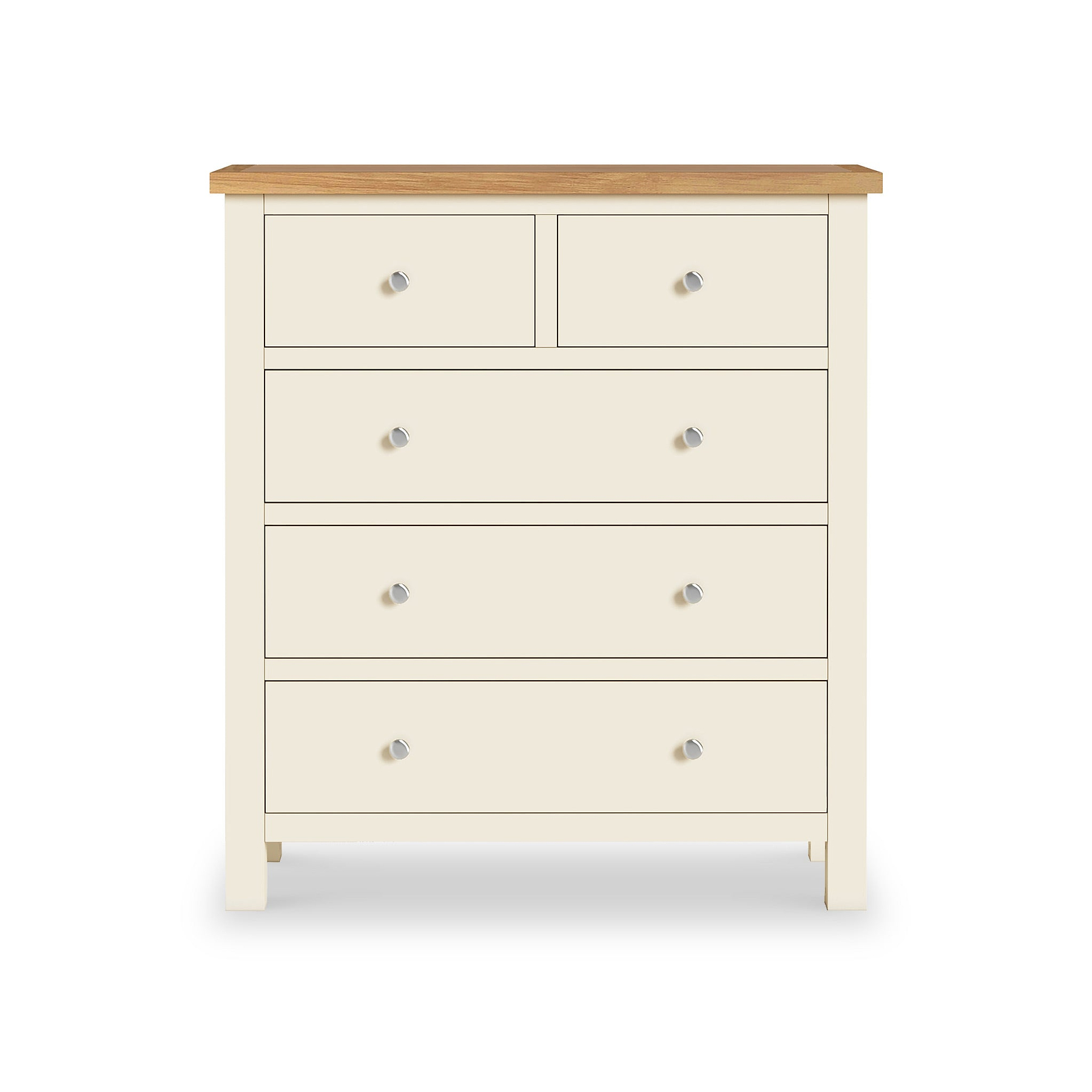 Farrow XL Cream 2 Over 3 Chest Of Drawers from Roseland Furniture - Front View
