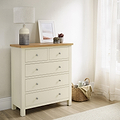 Farrow XL Cream 2 Over 3 Chest Of Drawers from Roseland Furniture - Lifestyle Shot