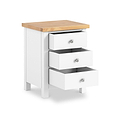 Farrow White XL Bedside Cabinet by Roseland Furniture - Drawers Open