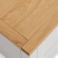 Farrow White XL Bedside Cabinet by Roseland Furniture - Close up of wooden top