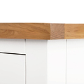 Farrow White XL Bedside Cabinet by Roseland Furniture - Close up of wooden top