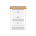 Farrow White XL Bedside Cabinet by Roseland Furniture - Front View