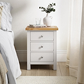 Farrow White XL Bedside Cabinet by Roseland Furniture - Lifestyle Shot