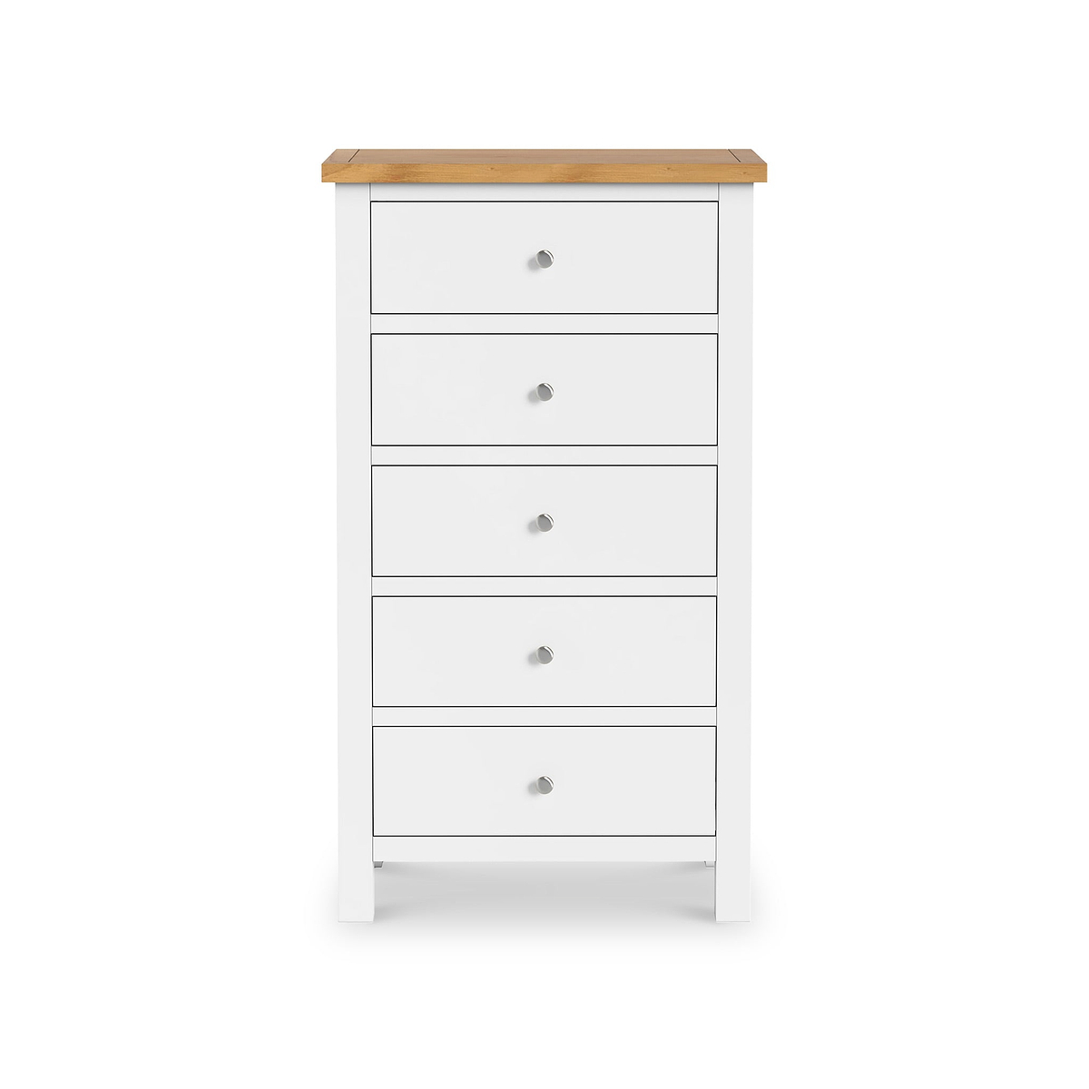 Farrow White XL 5 Drawer Tallboy Chest