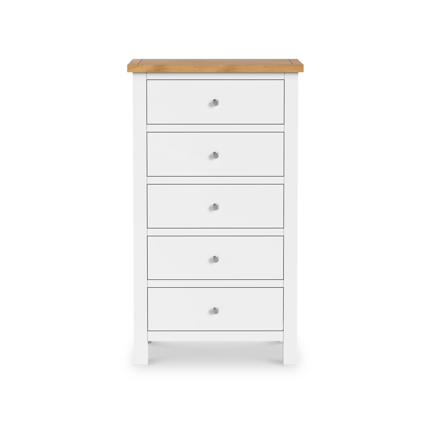Farrow White XL 5 Drawer Tallboy Chest