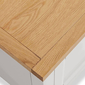 Farrow XL White 2 Over 3 Chest Of Drawers from Roseland Furniture - Close up of wooden top
