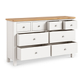 Farrow White XL 8 Drawer Wide Chest of drawers