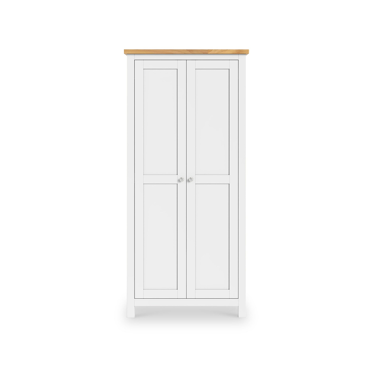 Farrow White Double Full Hanging Wardrobe from Roseland Furniture