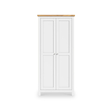Farrow White Double Full Hanging Wardrobe from Roseland Furniture