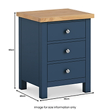 Farrow XL Bedside Table - Size guide