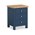 Farrow Navy XL Bedside Cabinet by Roseland Furniture - Angle View