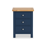 Farrow Navy XL Bedside Cabinet by Roseland Furniture - Front View