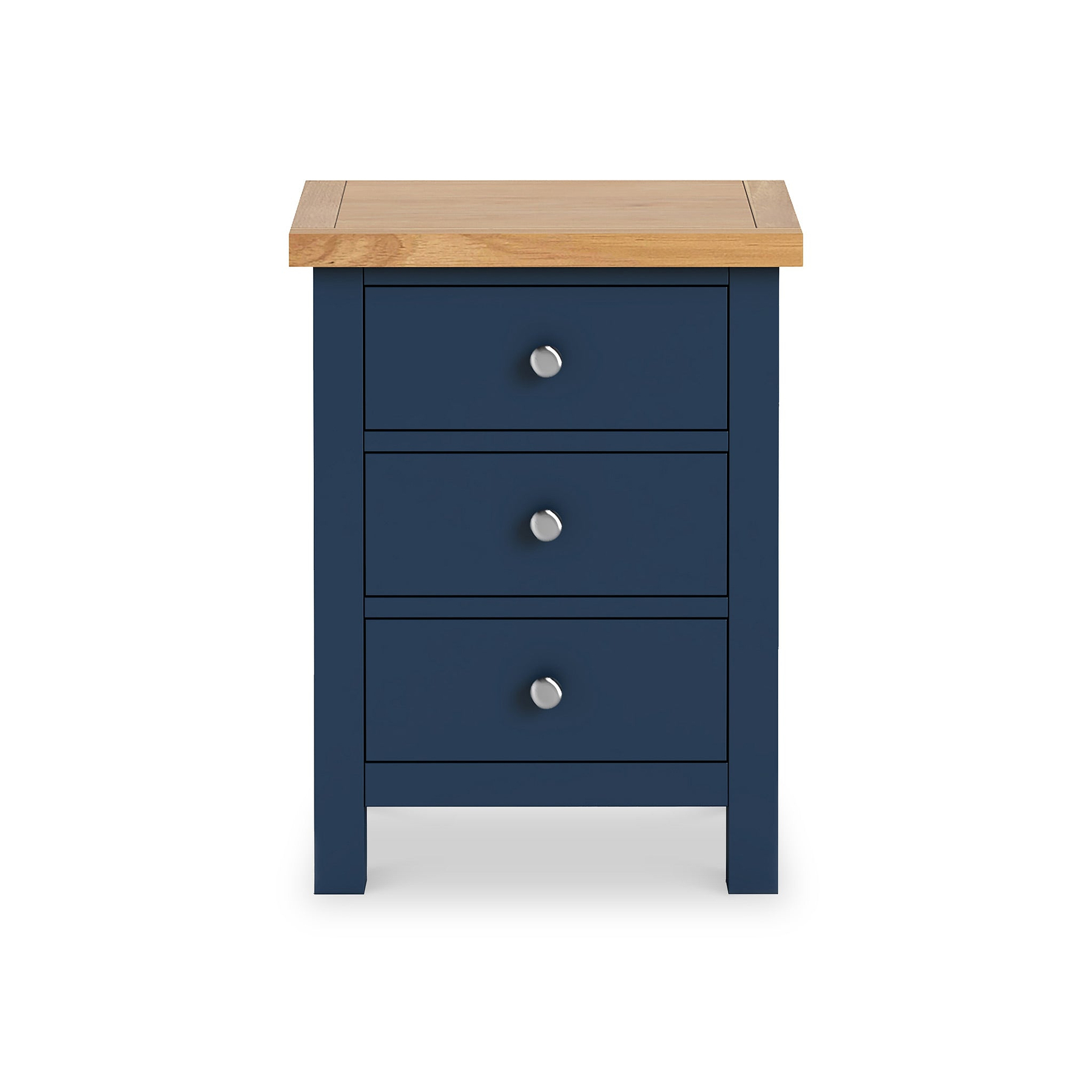 Farrow Navy XL Bedside Cabinet by Roseland Furniture - Front View