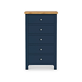 Farrow Navy Blue XL 5 Drawer Tallboy Chest