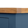 Farrow XL Navy 2 Over 3 Chest Of Drawers from Roseland Furniture - close up of wooden top