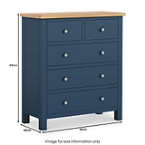 Farrow XL 2 Over 3 Chest of Drawers - Size Guide
