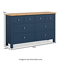 Farrow Navy Blue XL 8 Drawer Wide Chest