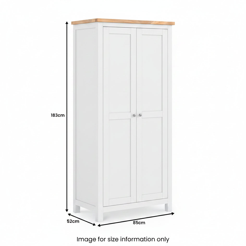 Farrow Navy Blue Double Full Hanging Wardrobe from Roseland Furniture
