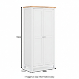 Farrow Navy Blue Double Full Hanging Wardrobe from Roseland Furniture