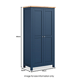 Farrow Navy Blue Double Full Hanging Wardrobe from Roseland Furniture