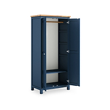 Farrow Navy Double Full Hanging Wardrobe from Roseland Furniture
