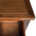 Duchy Acacia Slim 2 Drawer Brown Bedside Table