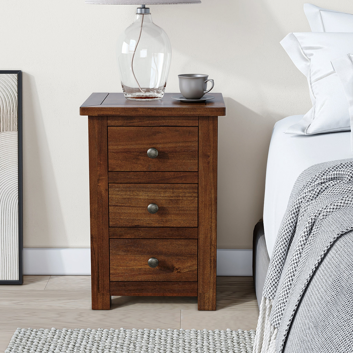 Duchy Acacia Bedside from Roseland Furniture