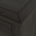 Duchy Acacia Slim 2 Drawer Black Bedside Table