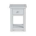 Duchy Inox Grey 1 Drawer Bedside Cabinet