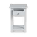 Duchy Inox Grey 1 Drawer Bedside Table