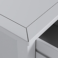 Duchy Inox Grey 1 Drawer Bedside Table