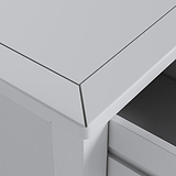 Duchy Inox Grey 1 Drawer Bedside Table