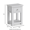 Duchy 1 Drawer Bedside Table from Roseland Furniture