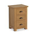 Duchy Waxed Oak 3 Drawer Bedside Table  from Roseland Furniture